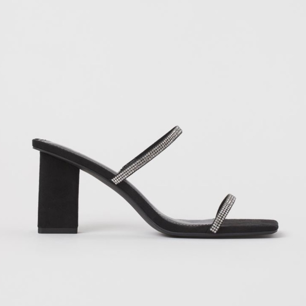 Rhinestone heeled sandals